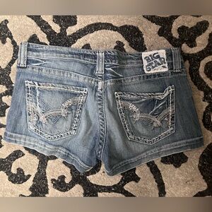 Big Star Sweet Ultra-Low Rise Light Wash Denim Shorts